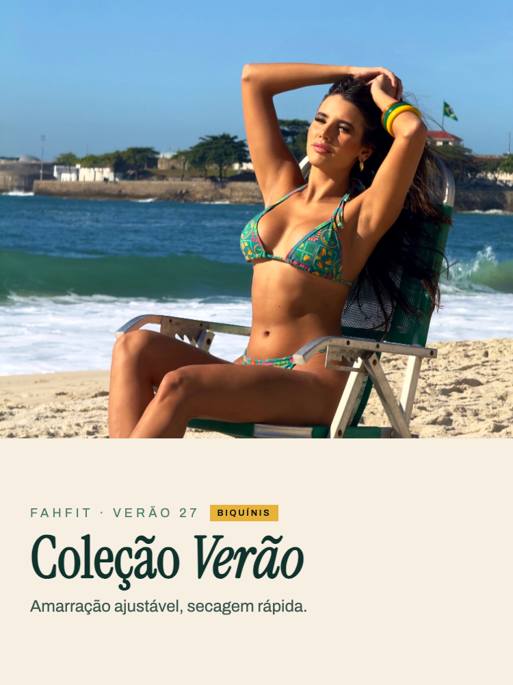 Coleção Verão 27 FahFit — o verão inteiro em uma estampa